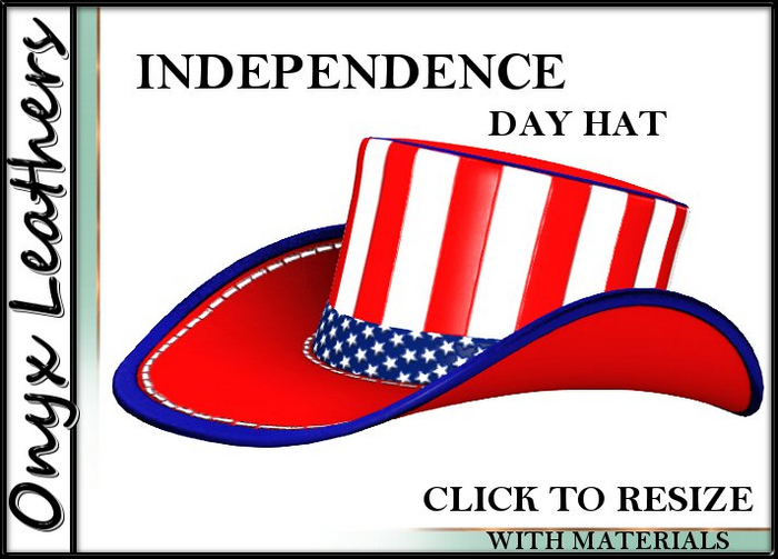 INDEPENDENCE DAY HAT with Resizers + Materials
