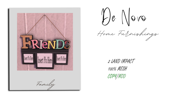 ..De Novo.. Friends Frame Box