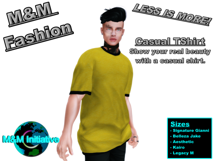 M&M Fashion - Casual T-Shirt - Yellow