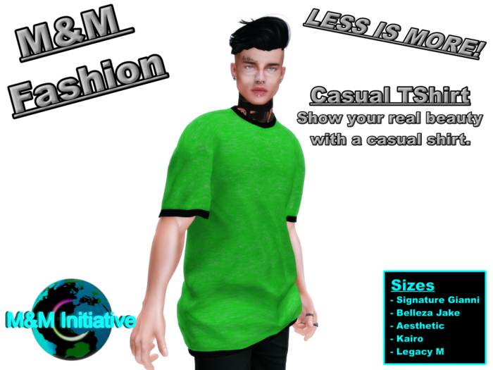 M&M Fashion - Casual T-Shirt - Green