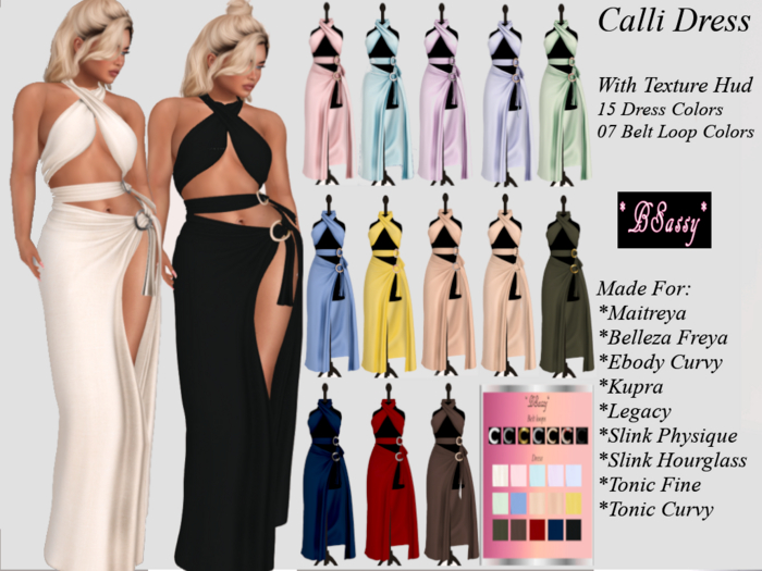 *BSASSY* CALLI DRESS WITH TEXTURE HUD