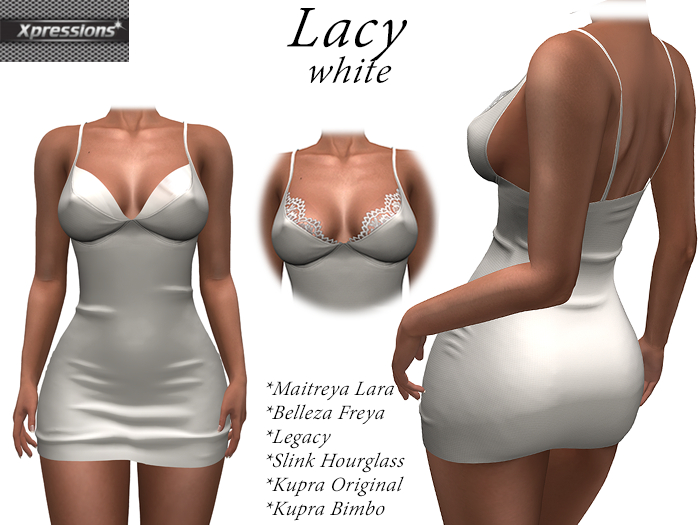 [Xprs] - Lacy Dress White