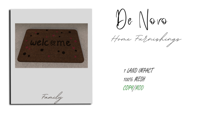 ..De Novo.. Welcome Mat DOTS Box