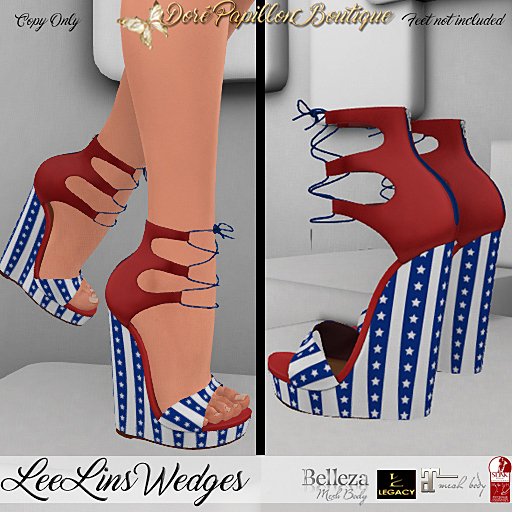 DPB Lee Lins Wedges - 4th of July *Maitreya, Slink, Belleza & Legacy*
