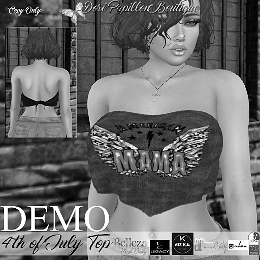DPB 4th of July Top - DEMO * Maitreya, Hourglass, Freya, Legacy, Reborn & Erika*