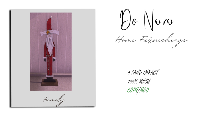 ..De Novo.. Wooden Saint Nick