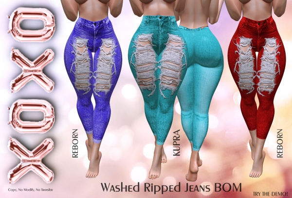XOXO - Washed ripped jeans BOM 3 colors