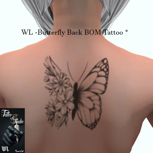 WL-ButterFly Back BOM Tattoo *