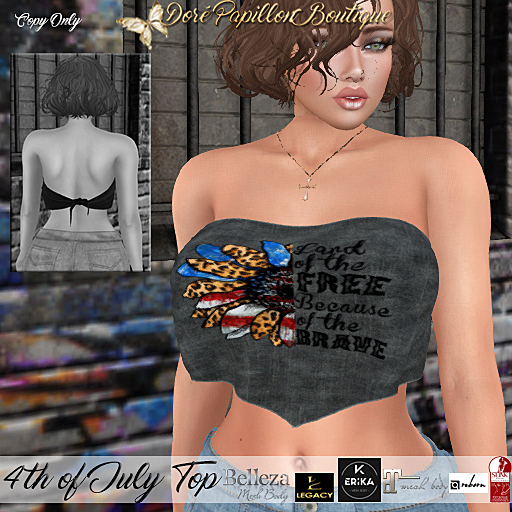 DPB 4th of July Top - No 14 *Maitreya, Slink, Belleza, Legacy, Reborn & Erika*