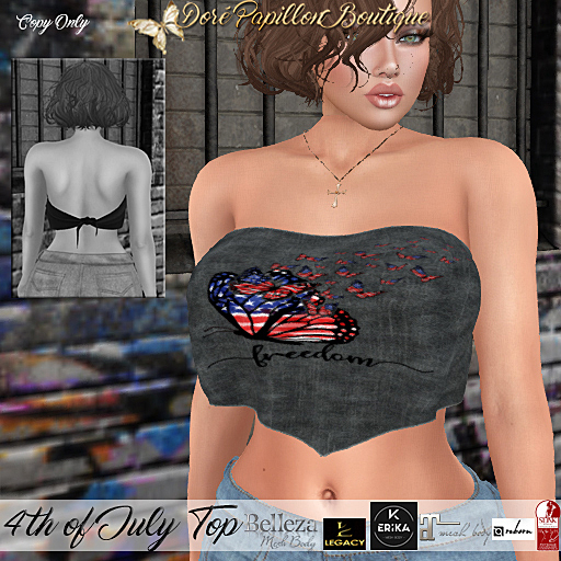 DPB 4th of July Top - No 11 *Maitreya, Slink, Belleza, Legacy, Reborn & Erika*