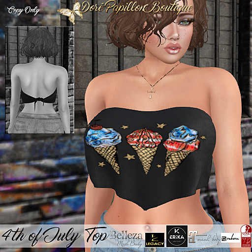 DPB 4th of July Top - No 9 *Maitreya, Slink, Belleza, Legacy, Reborn & Erika*