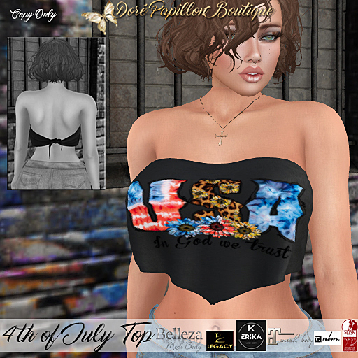 DPB 4th of July Top - No 5 *Maitreya, Slink, Belleza, Legacy, Reborn & Erika*