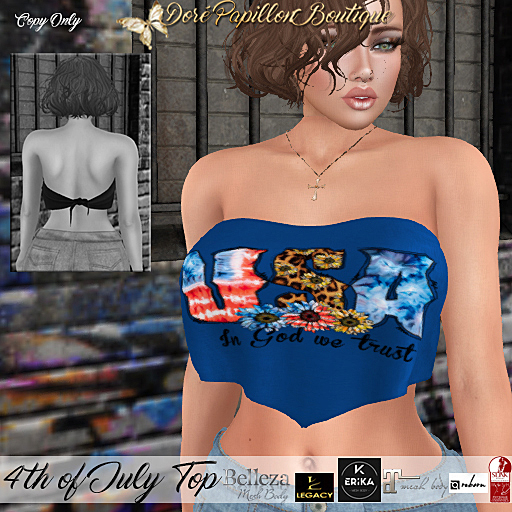 DPB 4th of July Top - No 4 *Maitreya, Slink, Belleza, Legacy, Reborn & Erika*