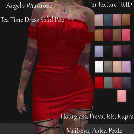 Angel's Wardrobe Tea Time Dress Solid Pk2