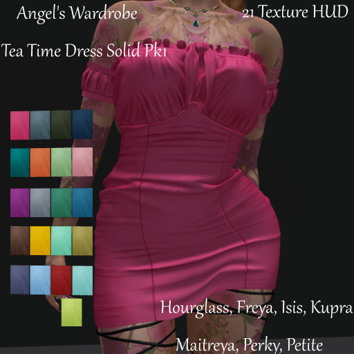 Angel's Wardrobe Tea Time Dress Solid Pk1