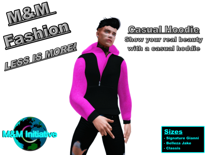 M&M Fashion - Casual Hoodie - Pink