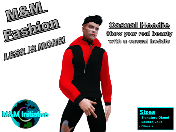 M&M Fashion - Casual Hoodie - Red