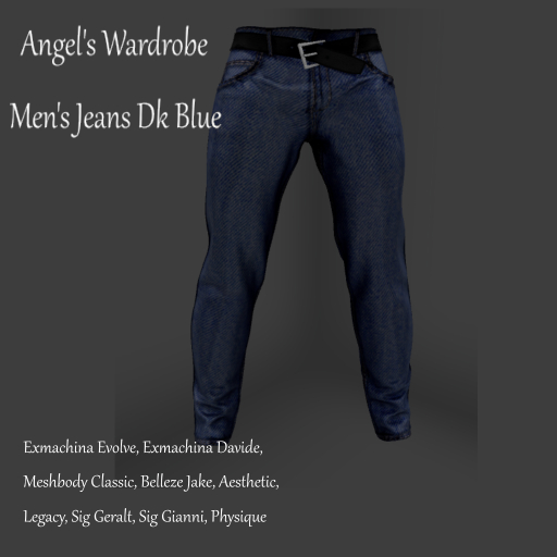 Angel's Wardrobe Men's Pants DK Blue