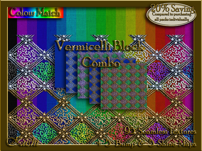 Vermicelli Block Combo Seamless Texture Set