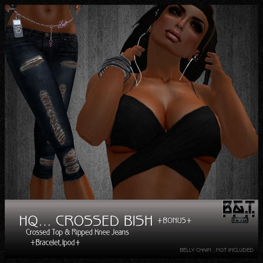 :.<B&T>.: Crossed Bish -black- ... [+BONUS 4U+] bag