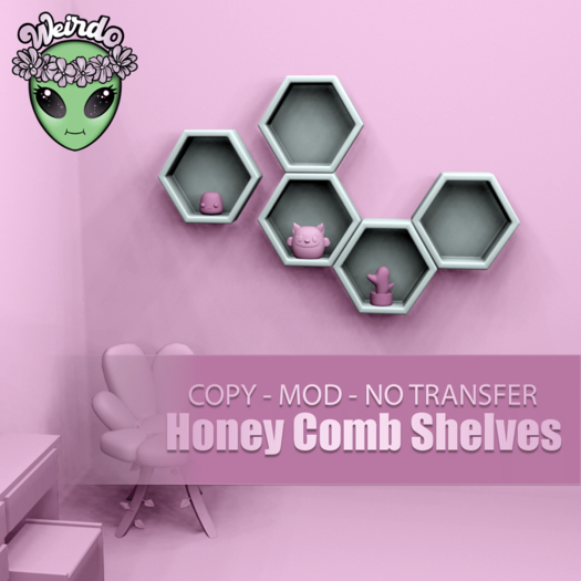 . weirdo . honeycomb shelves