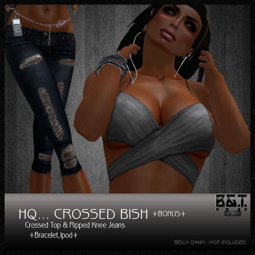 :.<B&T>.: Crossed Bish -grey- ... [+BONUS 4U+] bag
