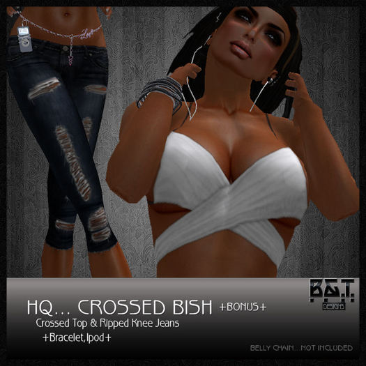 :.<B&T>.: Crossed Bish white ... [+BONUS 4U+] bag