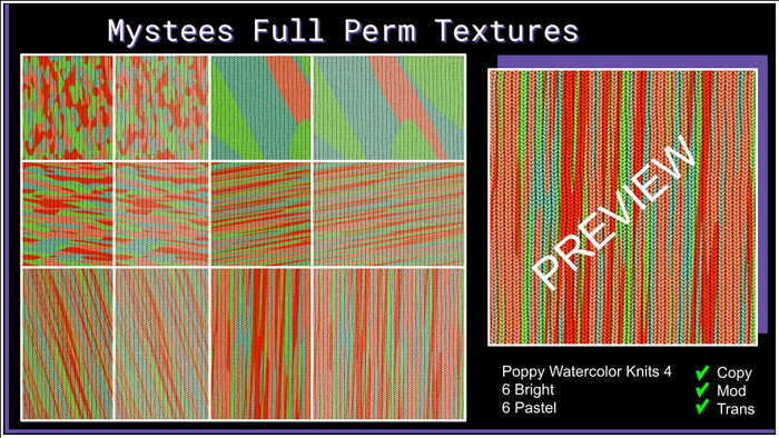 Mystees Poppy Watercolor Knits V4