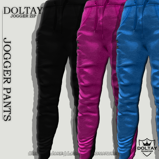 DY: Jogger Pants Zip Blue
