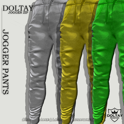 DY: Jogger Pants Zip Yellow