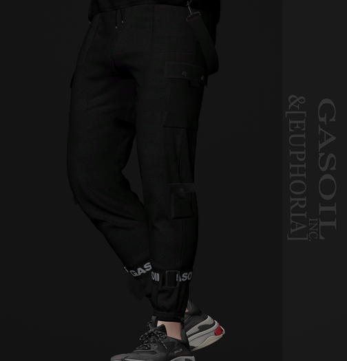 [GL - inc.] - [EUPHORIA] - Nico Cargo Pants BLACK