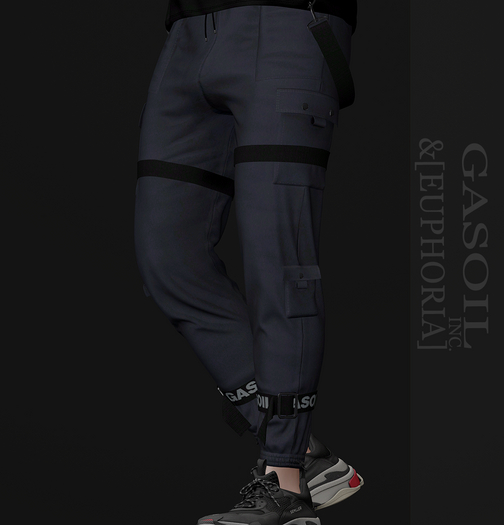 [GL - inc.] - [EUPHORIA] - Nico Cargo Pants BLUE
