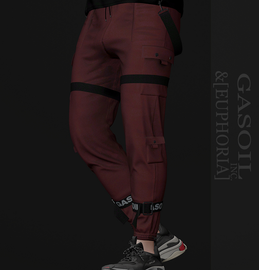 [GL - inc.] - [EUPHORIA] - Nico Cargo Pants RED