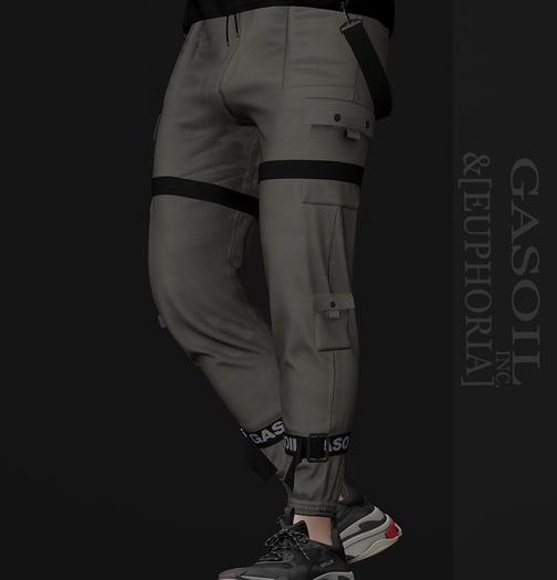 [GL - inc.] - [EUPHORIA] - Nico Cargo Pants KHAKI