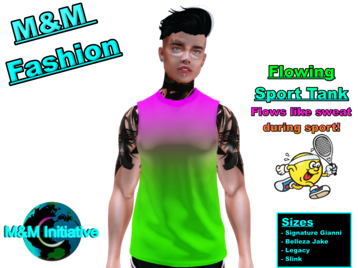 M&M Fashion - Flowing Sport Tank - P-G