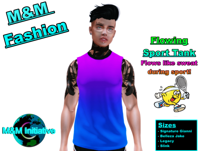 M&M Fashion - Flowing Sport Tank - P-B