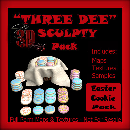 "Three Dee " Easter Cookie Sculpty Pack