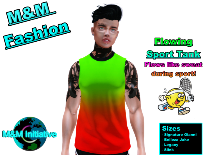M&M Fashion - Flowing Sport Tank - G-R