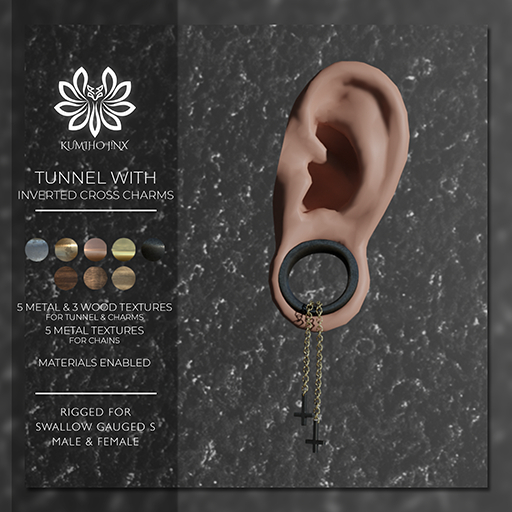 .[ KUMIHO ]. Tunnel with Inverted Cross Charms