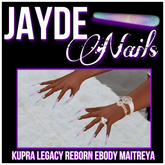 Jayde - Pink Halo Nails XL Coffin
