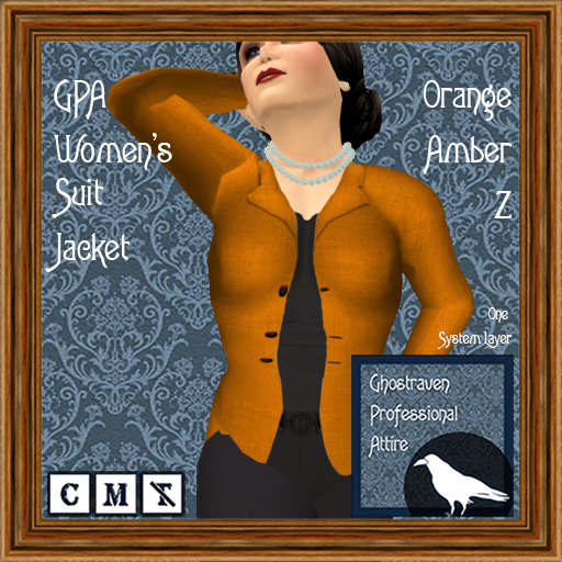 GPA Women's Suit Jacket BOM - Orange Amber Z