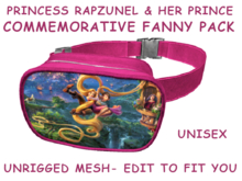 28. FANNY PACK BELLY BAG PURSE UNISEX PRINCESS RAPUNZEL&PRINCE - Adults, Teen, Child, Kids, Baby. Resize: COPY/MODIFY