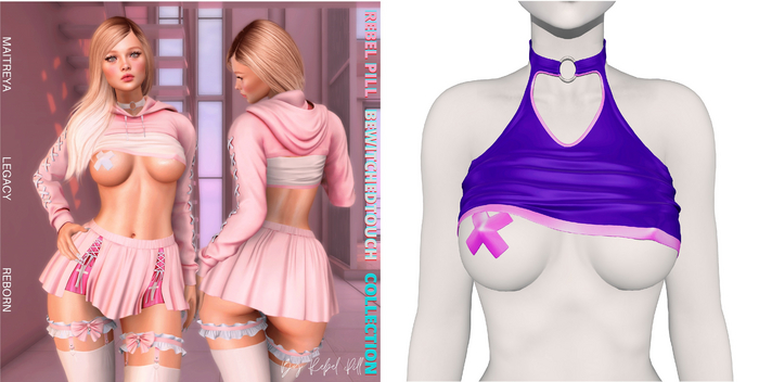 Rebelpill - BewitchedTouch Collection Top Uniform Blue