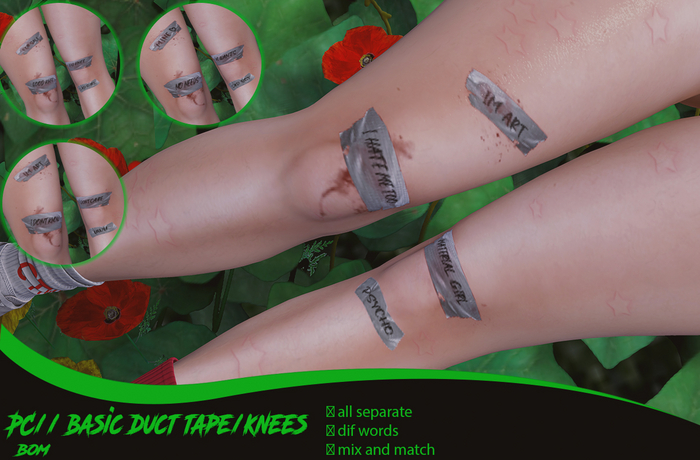 PC//simple duct tape knees / BOM