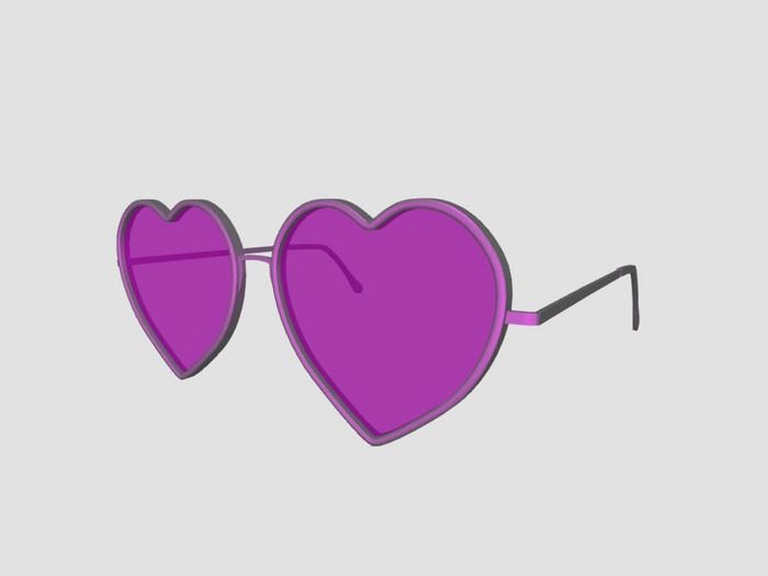 Full Perm Props Untextured Tintable "Heart Glasses"