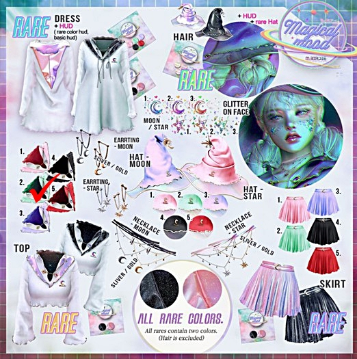 `M.BIRDIE / Magical mood. HAIR+hat RARE