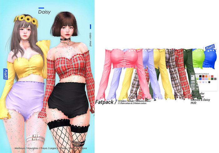 MIWAS / Daisy Off shoulder top #Fatpack