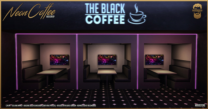 Neon Coffee Backdrop - The Bearded Guy