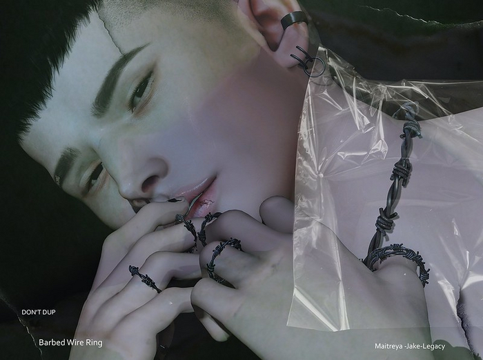 DON'T DUP Barbed Wire Ring-BLACK