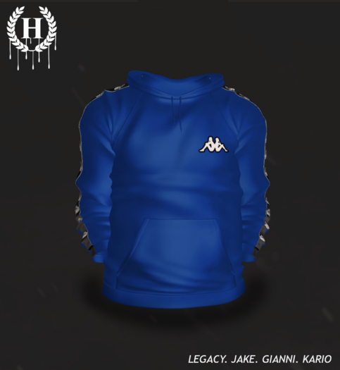 [H.] Tracky Hoody BLU- UNPACK